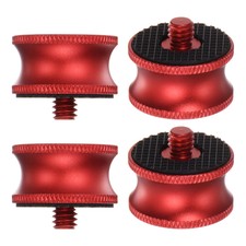 Tripod Screw Adapter 1/4" Male to 3/8" Female Camera Screw Converter, Red 4pcs