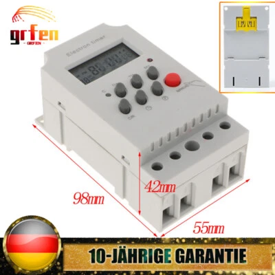 12V Digitale Zeitschaltuhr Zeitschalter LCD-Stromzeitschaltuhr Schaltuhr Timer - Bild 1 von 4