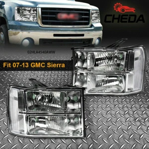 PAR DE FAROS FAROS LENTE TRANSPARENTE APTO PARA 07-13 GMC SIERRA 1500 2500HD 3500HD - Imagen 1 de 12