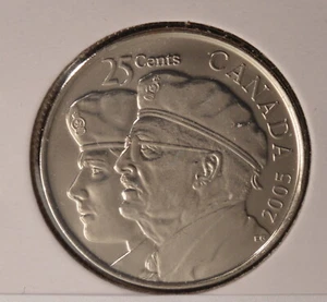 2005P - Canada 25 Cents - Veterans - Uncirculated - Picture 1 of 2