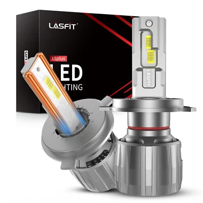 LASFIT H4 9003 LED Headlight Bulbs High Low Beam for Honda Fit 2007-2020 6000K - Image 1 of 4