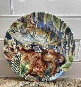 Moose Salad Plate Fitz and Floyd High Sierra Bone China w/wall hanger - Picture 1 of 2