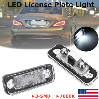 Lámpara de matrícula LED 2000K de 2 piezas para Mercedes-Benz CLS 2004-2010 Foto 1 de 4