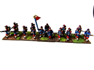 A4 FRANCO PRUSSIAN WAR - FRENCH INFANTRY X 15 28MM WELL PAINTED METAL - Picture 1 of 9