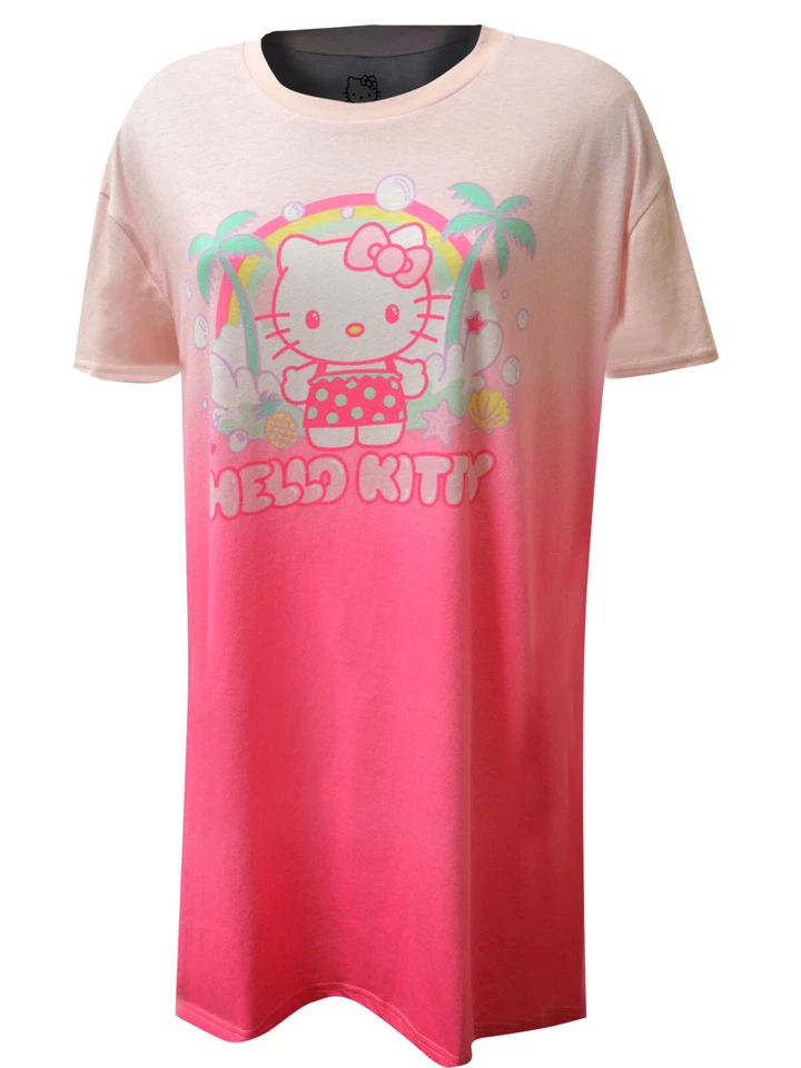 ¡Cómoda camisa de noche de salón para mujer Hello Kitty moda vacaciones! Foto 1 de 1