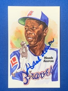 Hank Aaron HOF Autographed Perez Steele PC 4x NL HR Leader ATLANTA BRAVES PSA - Picture 1 of 4