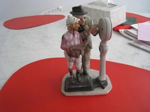 1974 Norman Rockwell Gorham Porcelain Figurine “The Weigh In” Horse Jockey - Picture 1 of 5
