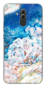 Coque en silicone imprimée compatible Huawei Mate 20 Lite Marbre océan - Photo 1 sur 3