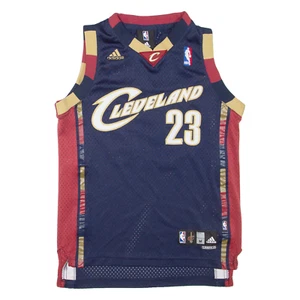 ADIDAS Cleveland Cavaliers LeBron James Boys Jersey Blue Sleeveless USA M - Picture 1 of 6