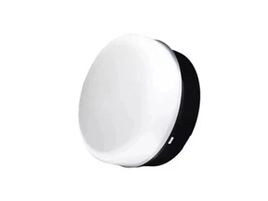 Trommelleuchte rund Veranda Schott IP34 Decke Wand 16W LED TC-DD schwarz opal 240V - Bild 1 von 7