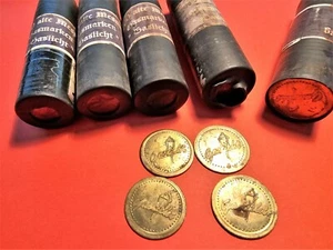 1 Rolle Notgeld = 100 alte Messing Gasmarken "Gaslicht" - Notgeld "rund" - Picture 1 of 8
