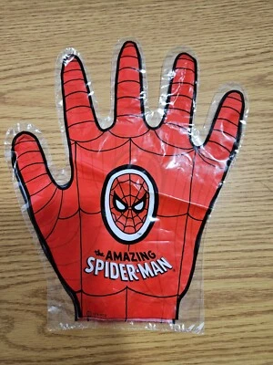 Guante de mano de plástico Amazing Spider-Man 1978 de colección 10" Marvel Comics MCG RARO Foto 1 de 3
