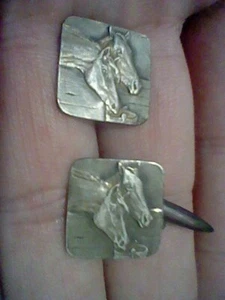GEMELOS PLATA 800 CABALLOS ANTIGUOS LEER DESPERFECTOS - Imagen 1 de 3