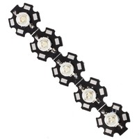 5PCS 3W LED bombilla de luz de alta potencia de estrella (azul) Y9G7