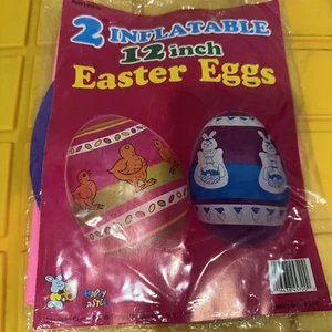 Vintage- 90s Tony USA Inflatable Easter Eggs- 12” NEW* - Picture 1 of 2