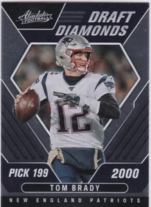 Tarjeta de fútbol americano Tom Brady Absolute 2000 NFL DRAFT DIAMONDS ¡NUEVOS PATRIOTAS DE INGLATERRA! - Imagen 1 de 2
