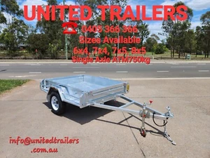 8X5 Box Trailer Galvanised Single Axle ATM750KG With 600mm Cage - Picture 1 of 3