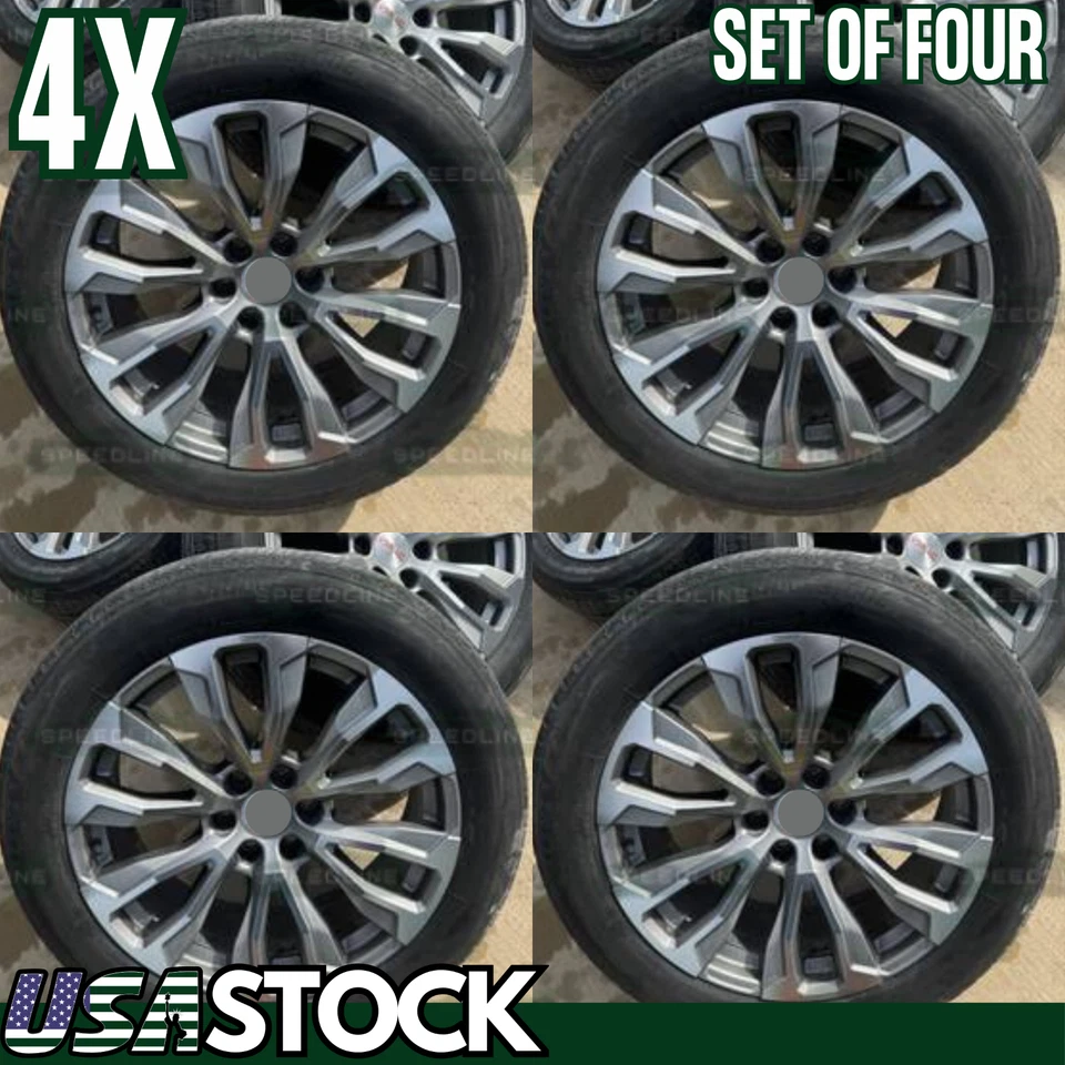 4PC New 22" Wheel Rim 2021-2024 For GMC Yukon XL Denali Sierra 1500 + 80% Tires Foto 1 de 1