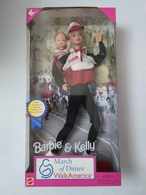 Barbie & Kelly 1998 March of Dimes WalkAmerica exclusivo conjunto de muñecas Kmart nuevo en caja Foto 1 de 4