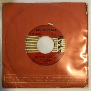 LOS SOLITARIOS -NO TIENES CORAZON / EN MI PUEBLO- 1973 MEX 7¨ SINGLE, LATIN ROCK - Imagen 1 de 4