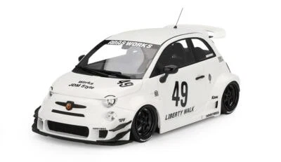 1:18 TRUESCALE Fiat Abarth 595 Gara White Lb-Works X Abas Works Top Speed TS0606 - Immagine 1 di 2