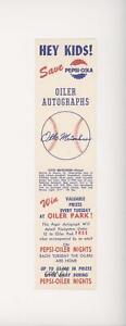 1964 Tulsa Oilers Oiler Night Facsimile Auto Coupon Cards Otto Meischner
