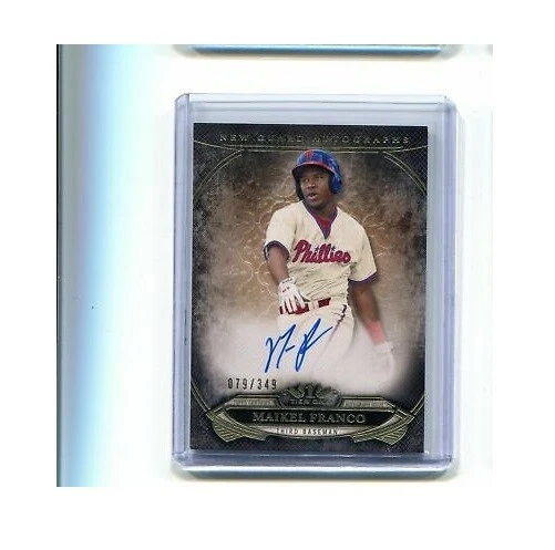 Autógrafos de guardia nuevos Topps Tier One 2015 Maikel Franco automático 79/349 Foto 1 de 1