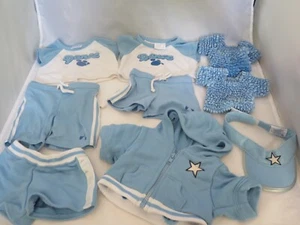 Build A Bear Light Blue Dance Outfit Lot of 9 Pieces of Clothing - bab - Picture 1 of 15