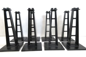Lego Vintage 8 Black 6x6x10 Stanchions (sets 6399 6990) (1987-2003) - Picture 1 of 4