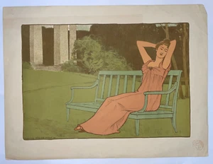 MAURICE REALIER-DUMAS c. 1897 L'ESTAMPE MODERNE LITHOGRAPHIE ORIGINALE - Picture 1 of 3