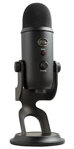 Blue Yeti USB Streaming Gaming Podcast PC Microphone - Black - Zdjęcie 1 z 1