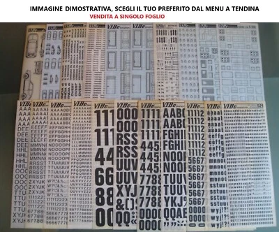 TRASFERIBILI TRASFERELLI SOLO NUMERI VARIE MISURE A SCELTA DA 1,5mm. A 30mm. - Imagen 1 de 4