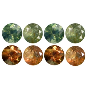 0,42 ct (lotto 4 pz) DIMENSIONI CALIBRATE SORPRENDENTI (3 x 3 mm) alessandrite rotonda - Foto 1 di 3