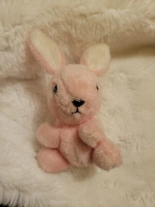 Vintage 1978 R. Dakin Pink & White Bunny Rabbit Plush Stuffed Animal - Picture 1 of 7