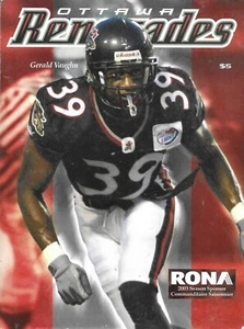 Ottawa Renegades Calgary Stampeders 26.9.03 CFL Football Program #39 Vaughn - Imagen 1 de 1