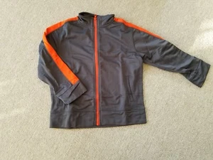 GYMBOREE BOYS Small 5/6 Athletic Sweatshirt Zipper NWT retail $29.95 Gray/Orange - Picture 1 of 1