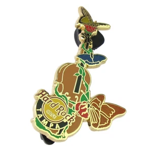 Hard Rock Cafe Tampa Violin With Roses & Butterflies Pin Limited Edition 300 - Picture 1 of 2