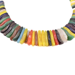 Wedding Claw Trade Bead Necklace - Picture 1 of 8