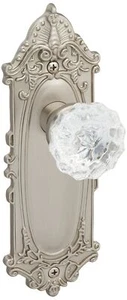 Nostalgic Warehouse Victorian Plate & Interior Crystal Door Knob - Picture 1 of 3