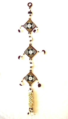  LOTE AL POR MAYOR PÁJARO MÓVIL ADORNO NAVIDAD CON CUENTAS Y CAMPANAS: 30" LARGO Foto 1 de 3