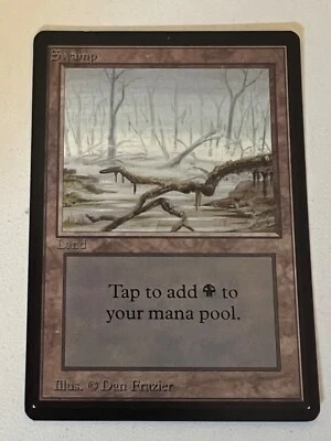 Magic the Gathering MTG Swamp v.2 (Low) NM- (Beta Bob) - Image 1 of 3