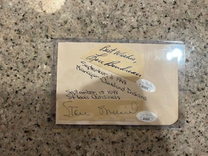 Stan Musial St Louis Cardinals Lou Boudreau Indians Signed Cut Signature JSA COA - Picture 1 of 1