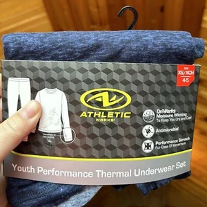 BOYS ATHLETIC WORKS YOUTH PERFORMANCE THERMAL UNDERWEAR Size XS 4/5 - Picture 1 of 3