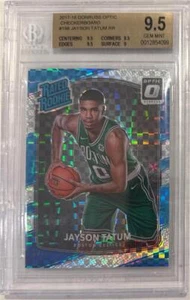 2017-18 Jayson Tatum Donruss Optic Checkerboard Prizm RC - BGS 9.5 Gem Mint - Bild 1 von 2