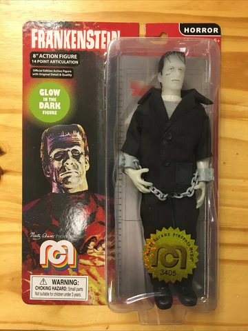 Frankenstein Mego 8" Action Figure Toy Horror Marty Abrams 62799 Numbered Glows Cover