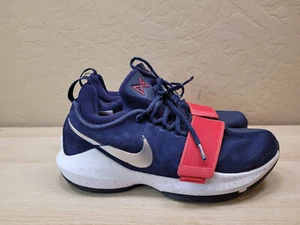 Nike PG Paul George 1 USA Mens Size 9 Blue Athletic Shoes Sneakers 878627-900 - Picture 1 of 8
