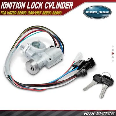 Ignition Lock Switch Cylinder w/ Key for Mazda B2000 1986-1987 B2200 B2600 87-89 - Image 1 of 4