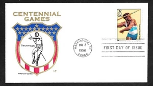 #3068a 32c Olympics '96 Atlanta -Decathlon- House of Farnam FDC - Picture 1 of 2