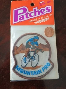 Vintage NEW Voyager Mountain Pro Off Road Bicycle embroidered patch Iron-on/Sew - Picture 1 of 3