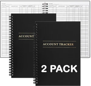 2 Pack Expense Tracker Ledger - 100 Pages Finance Book for Home & Small Business - Picture 1 of 6